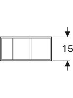 Geberit Xeno² fiókbetét 32,3x15 cm, H osztás, faerezetes szürke/strukturált lakkozott felület 500.526.00.1