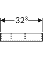 Geberit Xeno² fiókbetét 32,3x15 cm, H osztás, faerezetes szürke/strukturált lakkozott felület 500.526.00.1