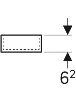Geberit Xeno² fiókbetét 32,3x15 cm, H osztás, faerezetes szürke/strukturált lakkozott felület 500.526.00.1