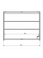 Geberit Option 90cm tükrös szekrény világítással, két ajtóval 500583001 (500.583.00.1)