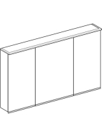 Geberit Option Plus tükrös szekrény 120x70 cm, LED világítással, három ajtóval 500.592.00.1