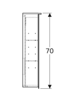 Geberit Option Plus tükrös szekrény 120x70 cm, LED világítással, három ajtóval 500.592.00.1