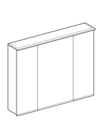 Geberit Option Plus tükrös szekrény 90x70 cm, LED világítással, három ajtóval 500.594.00.1