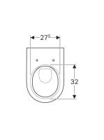 Geberit Acanto perem nélküli, mélyöblítésű fali WC 500600012 (500.600.01.2)