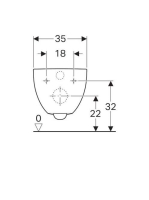 Geberit Acanto perem nélküli, mélyöblítésű fali WC 500600012 (500.600.01.2)