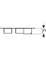 Geberit Group mágneses tábla tárolódobozokkal 45x39 cm, fekete 500.649.16.1