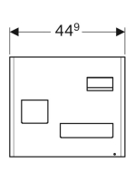 Geberit Group mágneses tábla tárolódobozokkal 45x39 cm, fekete 500.649.16.1
