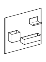 Geberit Group mágneses tábla tárolódobozokkal 45x39 cm, homokszürke 500.649.JL.2
