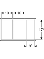 Geberit Smyle Square fiókbetét mosdószekrényhez, H osztású, láva/strukturált melamin 500.676.00.1