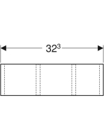 Geberit Smyle Square fiókbetét mosdószekrényhez, H osztású, láva/strukturált melamin 500.676.00.1