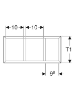 Geberit Smyle Square fiókbetét mosdószekrényhez, strukturált melamin láva 500.677.00.1