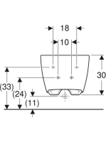 Geberit ONE zárt formájú fali bidé 37x54 cm rejtett túlfolyóval, matt fehér 500.690.JT.1