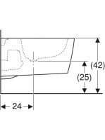 Geberit ONE zárt formájú fali bidé 37x54 cm rejtett túlfolyóval, matt fehér 500.690.JT.1