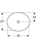 Geberit VariForm 50 cm beépíthető mosdó, ovális, túlfolyó nélkül 500.711.01.2