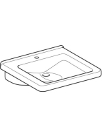 Geberit Selnova Comfort Square akadálymentes mosdó 55x52,5 cm, túlfolyó nélkül 500.786.00.7