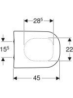 Geberit Smyle WC-ülőke, gyorskioldó zsanérral, lecsapódásgátlóval 500979011 (500.979.01.1)