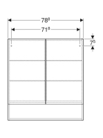 Geberit Selnova Square 2 ajtós tükrös szekrény 78,8x85 cm, hikoridió 501.270.00.1
