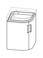 Geberit Selnova Compact 2 ajtós alsó szekrény sarok mosdóhoz 69x55 cm, fényes világosszürke 501.485.00.1