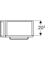 Geberit Selnova Comfort alsó szekrény kézmosóhoz 50 cm, bal oldali törölközőtartó, rövidített kivitel, fehér 501.496.00.1