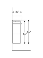 Geberit Selnova Comfort alsó szekrény kézmosóhoz 50 cm, bal oldali törölközőtartó, rövidített kivitel, fehér 501.496.00.1