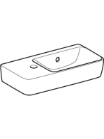 Geberit Selnova Compact balos kézmosó 50x25 cm túlfolyóval, fehér 501.506.00.7