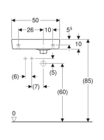 Geberit Selnova Compact balos kézmosó 50x25 cm túlfolyóval, fehér 501.506.00.7