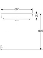 Geberit Selnova Compact sarok 69,5x61,5 cm kézmosó túlfolyóval, fehér 501.508.00.7