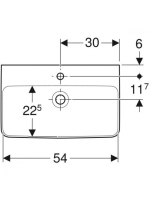 Geberit Selnova Compact kerámia mosdó 60x37cm csaplyukkal és túlfolyóval 501.511.00.7