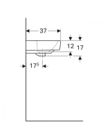 Geberit Selnova Compact kerámia mosdó 60x37cm csaplyukkal és túlfolyóval 501.511.00.7