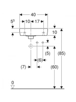 Geberit Selnova Compact jobbos 40x25 cm kézmosó túlfolyóval, fehér 501.517.00.7