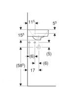 Geberit Selnova Compact sarok 45x39.5 cm kézmosó túlfolyóval, fehér 501.519.00.7