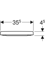 Geberit Selnova Square felső rögzítésű WC-ülőke, lecsapódásgátlós, gyorskioldós zsanérral 501.557.01.1