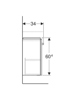 Geberit Selnova Compact 45 cm alsó szekrény kézmosóhoz 501.613.01.1 (501613011)