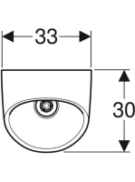 Geberit Narva vizelde, hátsó bekötésű, hátsó kifolyású 501.655.00.8
