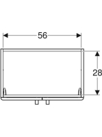 Geberit Selnova Compact 2 ajtós alsó szekrény mosdóhoz 59.7x39.7 cm, fényezett világosszürke 501.658.42.1