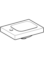 Geberit iCon Light kézmosó 38x28 cm, bal oldali csaplyukkal, túlfolyó nélkül, matt fehér 501.831.JT.1