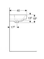 Geberit Selnova Compact 65x40 cm mosdó túlfolyóval, fehér 501.892.00.7