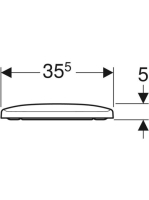 Geberit Selnova Compact lecsapódásgátlós, szögletes WC-ülőke, gyorskioldós zsanérral, fehér 501.930.01.1