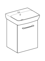 Geberit Selnova Square 1 ajtós mosdószekrény kézmosóval 50x64,9 cm, matt láva 502.751.00.1