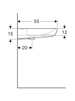 Geberit Selnova Comfort akadálymentes mosdó 60x55 cm, csaplyukkal, túlfolyó nélkül 502.770.00.7