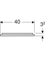 Geberit Option Plus Square tükör 40x70 cm, közvetlen és közvetett világítással, alumínium 502.780.00.1