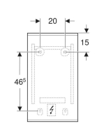 Geberit Option Plus Square tükör 40x70 cm, közvetlen és közvetett világítással, alumínium 502.780.00.1