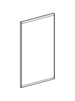 Geberit Option Plus Square tükör 40x70 cm, közvetlen és közvetett világítással, matt fekete 502.780.14.1