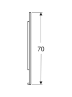 Geberit Option Plus Square tükör 40x70 cm, közvetlen és közvetett világítással, matt fekete 502.780.14.1