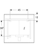 Geberit Option Plus Square tükör 75x70 cm, közvetlen és közvetett világítással, matt fekete 502.782.14.1