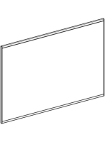Geberit Option Plus Square tükör 105x70 cm, közvetlen és közvetett világítással, matt fekete 502.784.14.1