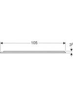 Geberit Option Plus Square tükör 105x70 cm, közvetlen és közvetett világítással, matt fekete 502.784.14.1