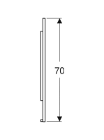 Geberit Option Plus Square tükör 105x70 cm, közvetlen és közvetett világítással, matt fekete 502.784.14.1