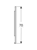 Geberit Option Plus Square tükör 120x70 cm, közvetlen és közvetett világítással, alumínium 502.785.00.1