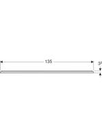Geberit Option Plus Square tükör 135x70 cm, közvetlen és közvetett világítással, matt fekete 502.786.14.1
